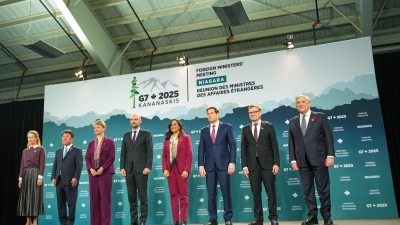 In der Abschlusserklärung zum G7-Außenministertreffen in Kanada wird China für seine Unterstützung Russlands kritisiert.  (Foto: Soeren Stache/dpa)