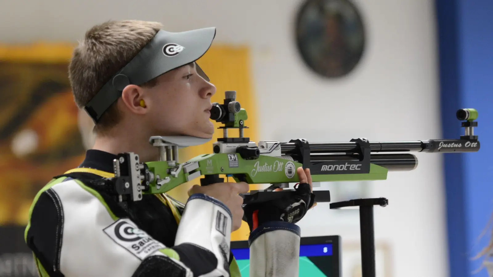 621,1 Ringe erzielte Justus Ott (hier bei einem Ligawettkampf) im Einzelwettbewerb der Junioren. (Foto: Alexander Keck)