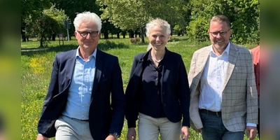 Martin Richter-Liebald (links) nimmt Stellung zu den Vorwürfen von Birgit Grübler. Rüdiger Eckhardt wird der Bad Windsheimer Landesgartenschau weiterhin als Geschäftsführer erhalten bleiben. (Archivbild: Matthias Oberth)