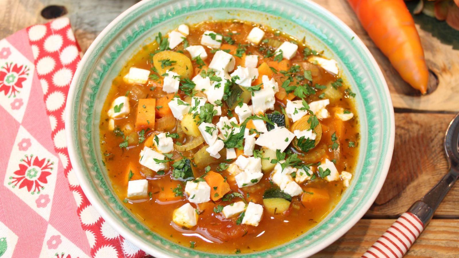 Feta in the soup? Absolutely – | that's how Greek vegetable soup is ...