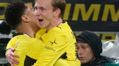 Schoss das späte Siegtor für Borussia Dortmund: Joker Maximilian Beier.  (Foto: Bernd Thissen/dpa)