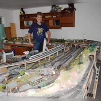 Udo Ramming ist begeisterter Sammler von Modelleisenbahnen. In jeder Etage des Hauses stößt man auf Zeugen seiner Leidenschaft. (Foto: Ute Niephaus )