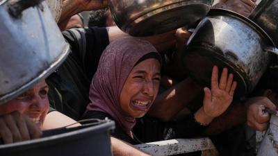 Hilfsorganisationen warnen vor einer Hungersnot im Gazastreifen.  (Foto: Abdel Kareem Hana/AP/dpa)