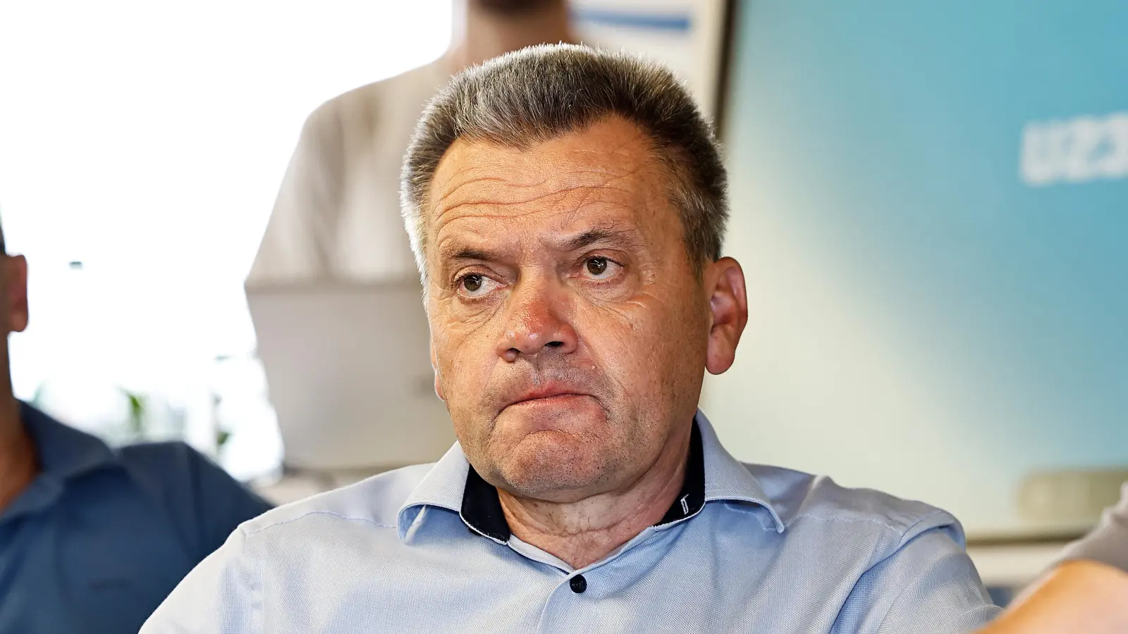 Manfred Schwabl, Präsident der SpVgg Unterhaching, hier bei der Sommertagung der Regionalliga Bayern in Ansbach im Juli 2025. (Foto: Fabian Frühwirth/BFV)
