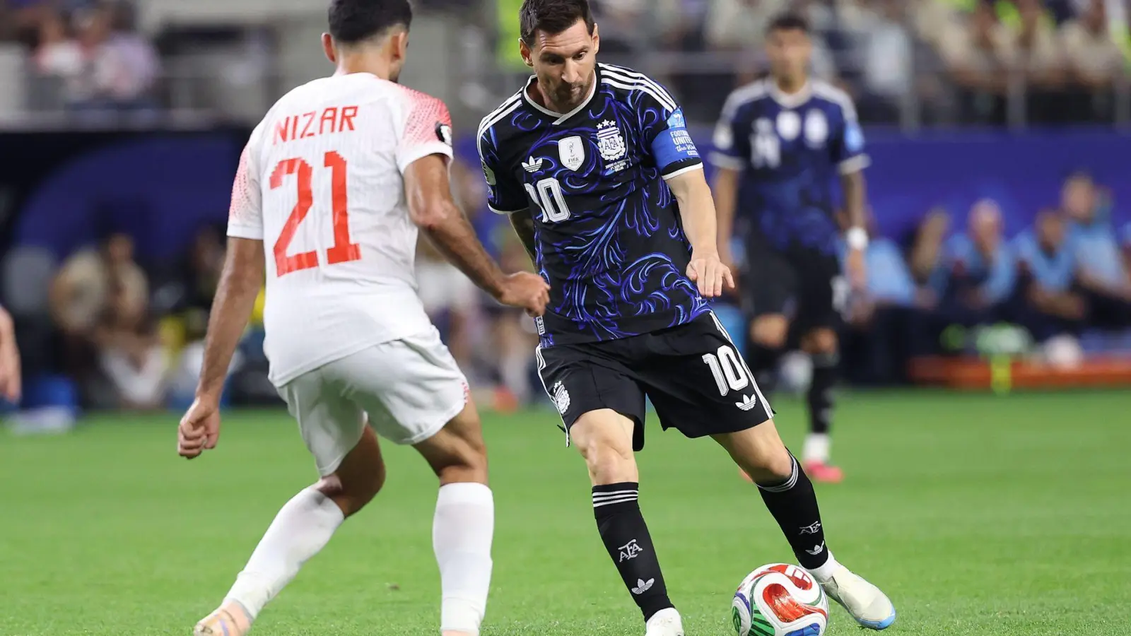 Lionel Messi wurde gegen Jprdanien eingewechselt. (Foto: Sam Hodde/AP/dpa)