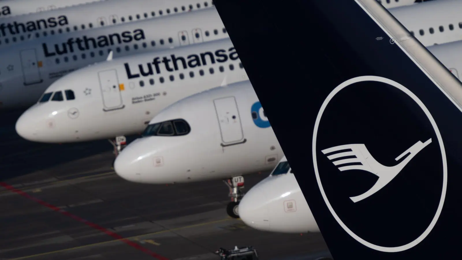 In Frankfurt bleiben viele Lufthansa-Jets stehen. (Foto: Florian Wiegand/dpa)