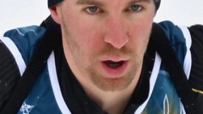 David Zobel unterwegs auf der Strecke.  (Foto: Hendrik Schmidt/dpa)