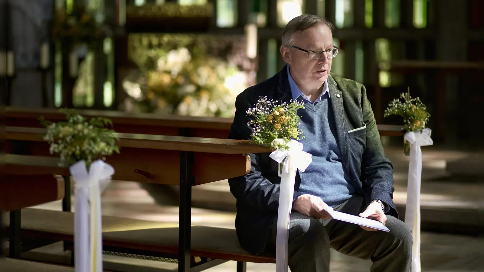 Hat Musik über das Pascha-Mysterium komponiert: der Ansbacher Kirchenmusiker Johannes Rauh. Am 25. Mai wird es in der Ansbacher Christkönig-Kirche uraufgeführt. (Foto: Tizian Gerbing)