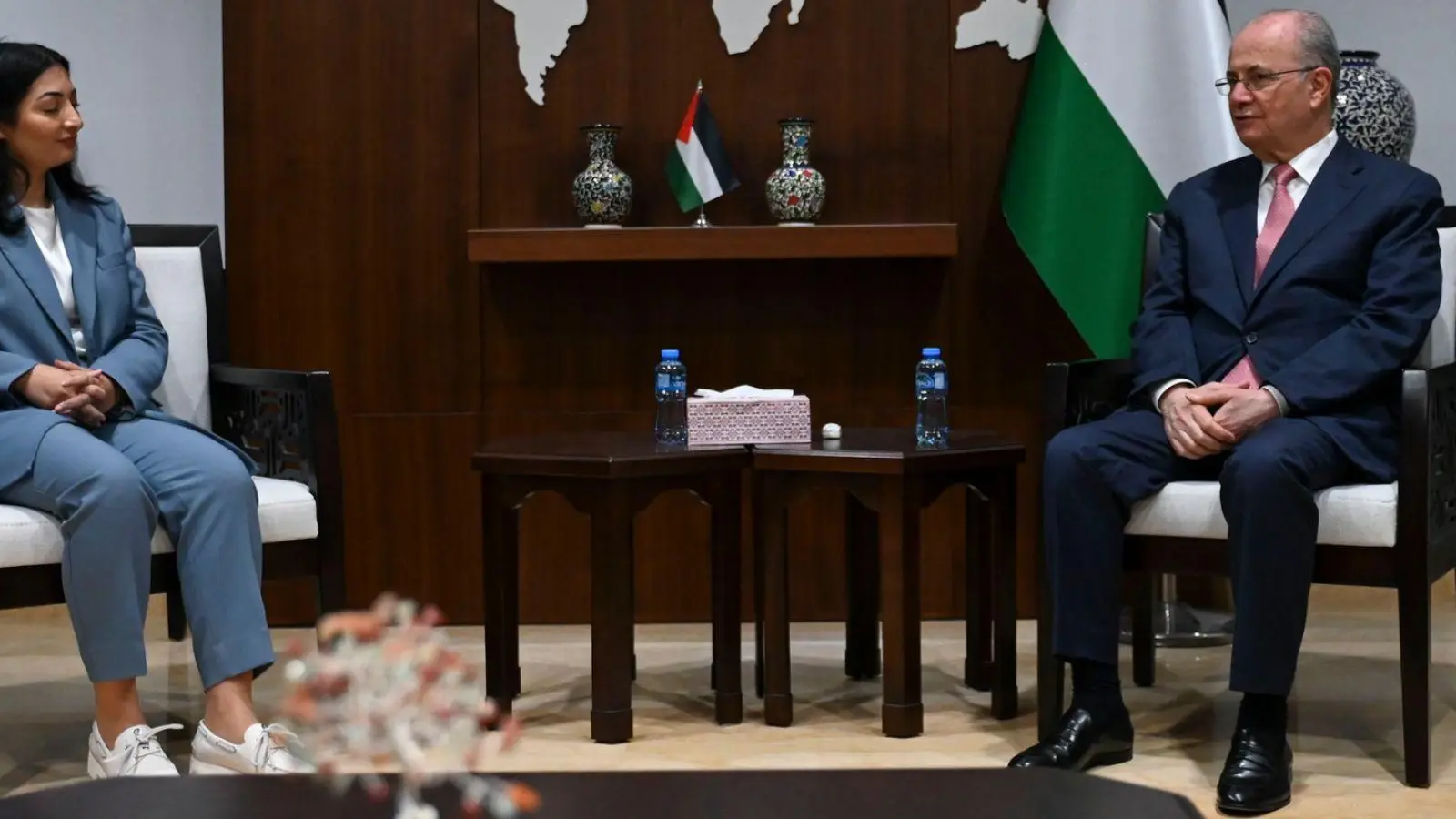 Am Dienstag traf Entwicklungsministerin Reem Alabali Radovan (SPD) den Ministerpräsidenten der palästinensischen Autonomiebehörde in Ramallah. (Archivfoto) (Foto: Katharina Kausche/dpa)