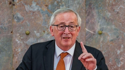 Der ehemalige EU-Kommissionspräsident Jean-Claude Juncker erhält den Karlspreis der Sudetendeutschen. (Foto: Andreas Arnold/dpa)