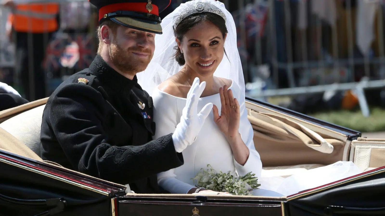Im Mai 2018 waren die Augen der Welt auf die Hochzeit von Prinz Harry und seiner Braut Meghan gerichtet. (Foto: Aaron Chown/POOL PA/AP/dpa)