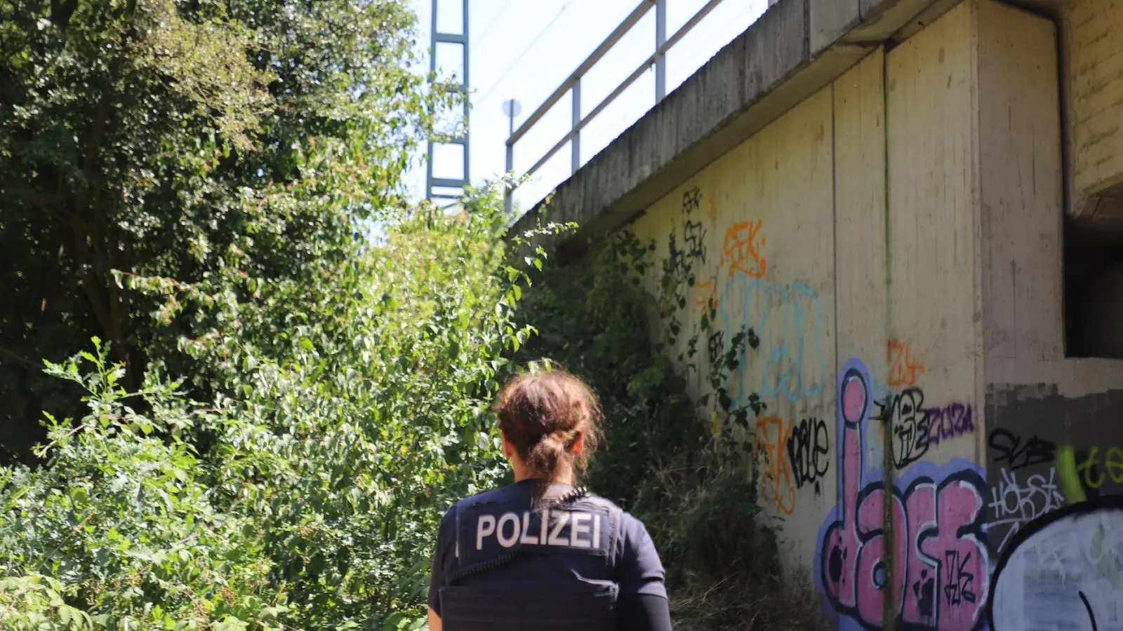 An der wichtigen Bahnstrecke zwischen Köln und Düsseldorf kam es zu einem Böschungsbrand. (Foto: Sascha Thelen/dpa)