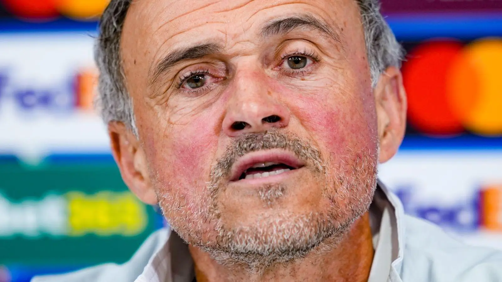 Luis Enrique sprach vor dem Halbfinal-Hinspiel der Champions League gegen Bayern München. (Archivbild) (Foto: Peter Byrne/PA Wire/dpa)