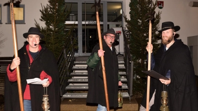 Die Dombühler Nachtwächter.  (Foto: Marktgemeinde Dombühl)