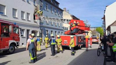 Brand in der Schalkhäuser Straße in Ansbach. (Foto: Antonia Müller)