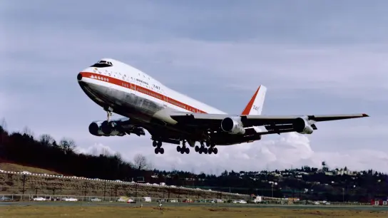 Start der ersten Boeing 747 auf dem Boeing Field in Seattle im Jahr 1969. (Foto: Boeing/dpa)