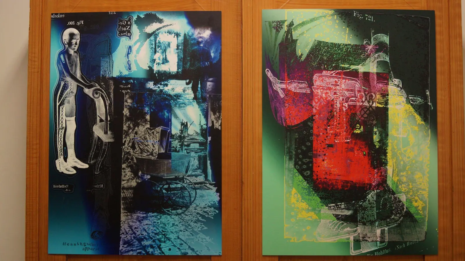 Spannend und facettenreich sind die Kollagen, die Walter Gramming im Rahmen der KiNA-Ausstellung präsentiert. (Foto: Nicole Gunkel)