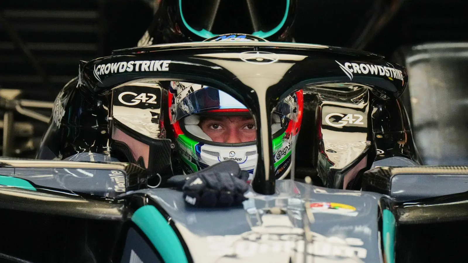Als es drauf ankommt, zaubert Kimi Antonelli eine meisterliche Runde hin.  (Foto: Eric Vryn/FR172426 AP/AP/dpa)