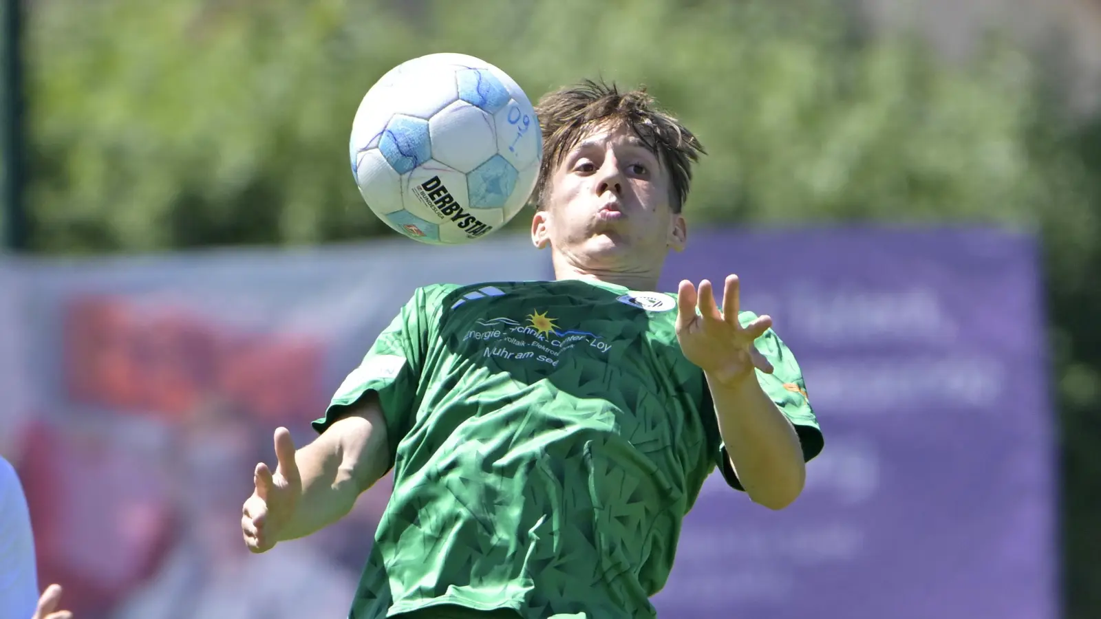 Luis Althaus (hier in einem anderen Spiel) erzielte zwei Tore für Ansbach. (Foto: Martin Rügner)