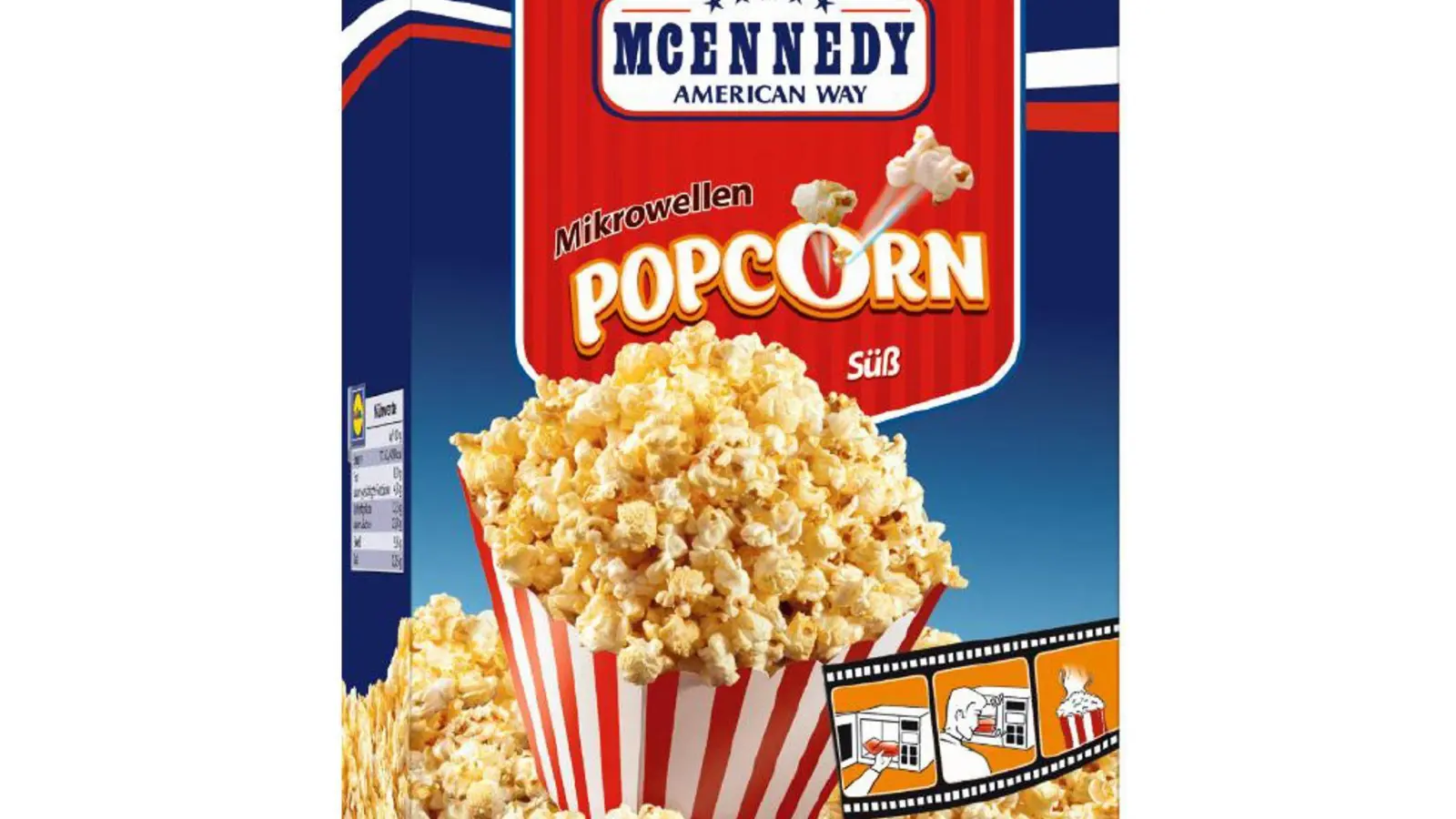 Lidl ruft mehrere Chargen Popcorn wegen zu hohem Pestizid-Gehalts zurück. Die Erstattung ist auch ohne Kassenbon in allen Filialen möglich. (Foto: lebensmittelwarnung.de/dpa-infocom)