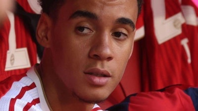 Jamal Musiala wird angeblich auch zum Bundesligastart aussetzen. (Archivbild) (Foto: Karl-Josef Hildenbrand/dpa)