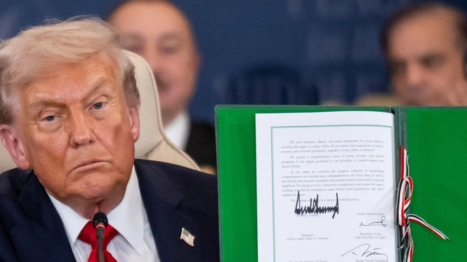 US-Präsident Trump zeigt ein gewisses Verständnis dafür, dass die Hamas im Gazastreifen Gegner hinrichtet. (Archivbild) (Foto: Michael Kappeler/dpa)