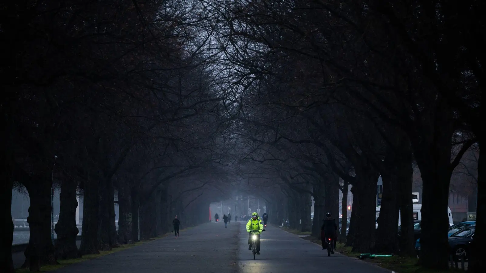 Unterschied wie Tag und Nacht: Mit auffälliger Kleidung und viel Licht am Bike machen sich Radler sichtbarer. (Foto: Julian Stratenschulte/dpa/dpa-tmn)
