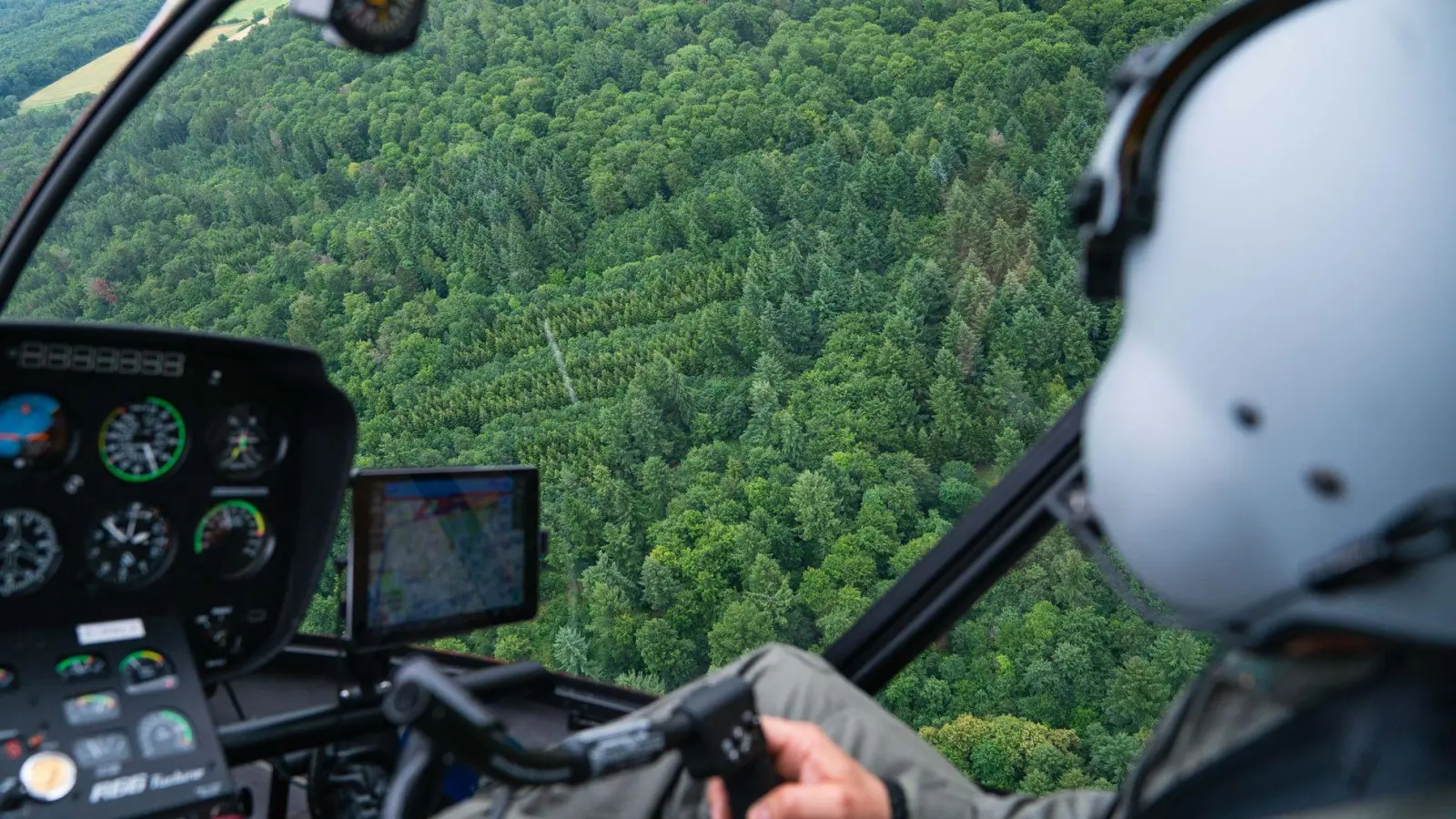 Luftbeobachter werden in den nächsten in mehreren bayerischen Bezirken nach Waldbränden Ausschau halten. (Archivbild-Illustration) (Foto: Nicolas Armer/dpa)