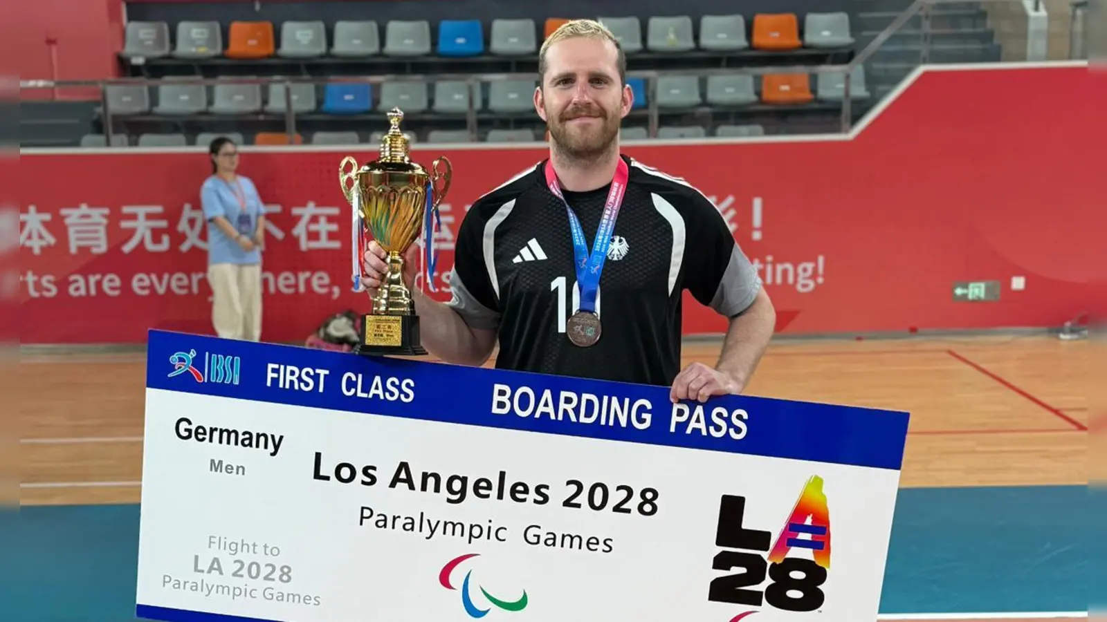 Mit Silbermedaille und Paralympics-Ticket: Fabian Diehm.  (Foto: Goalball Germany)