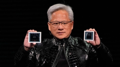 Jensen Huang, Chef von Nvidia: Der Chiphersteller profitiert vom Boom um KI. (Archivbild) (Foto: John Locher/AP/dpa)