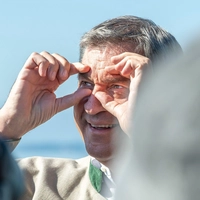 Blick Richtung Kanzleramt? Nein, Kapitel abgeschlossen, sagt Markus Söder. (Foto: Peter Kneffel/dpa)