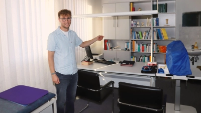 Die bisherigen Praxisräume in Ornbau: Hier soll am Standort in der Stadt zunächst das neue MVZ einziehen. So sagt es Bürgermeister Marco Meier. (Foto: Oliver Herbst)