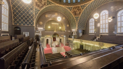 Das zur monumentalen Augsburger Synagoge gehörende jüdische Museum wird 40 Jahre alt. (Archivfoto) (Foto: picture alliance / Stefan Puchner/dpa)