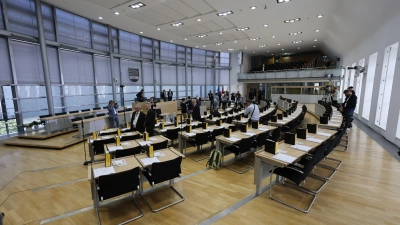 In diesem Saal soll erstmals ein AfD-Politiker zum Landtagspräsidenten gewählt werden.  (Foto: Jan Woitas/dpa)