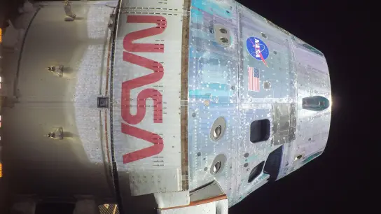 „Orion“-Kapsel der Nasa-Mondmission einen Entfernungsrekord aufgestellt. (Foto: -/Nasa/dpa)