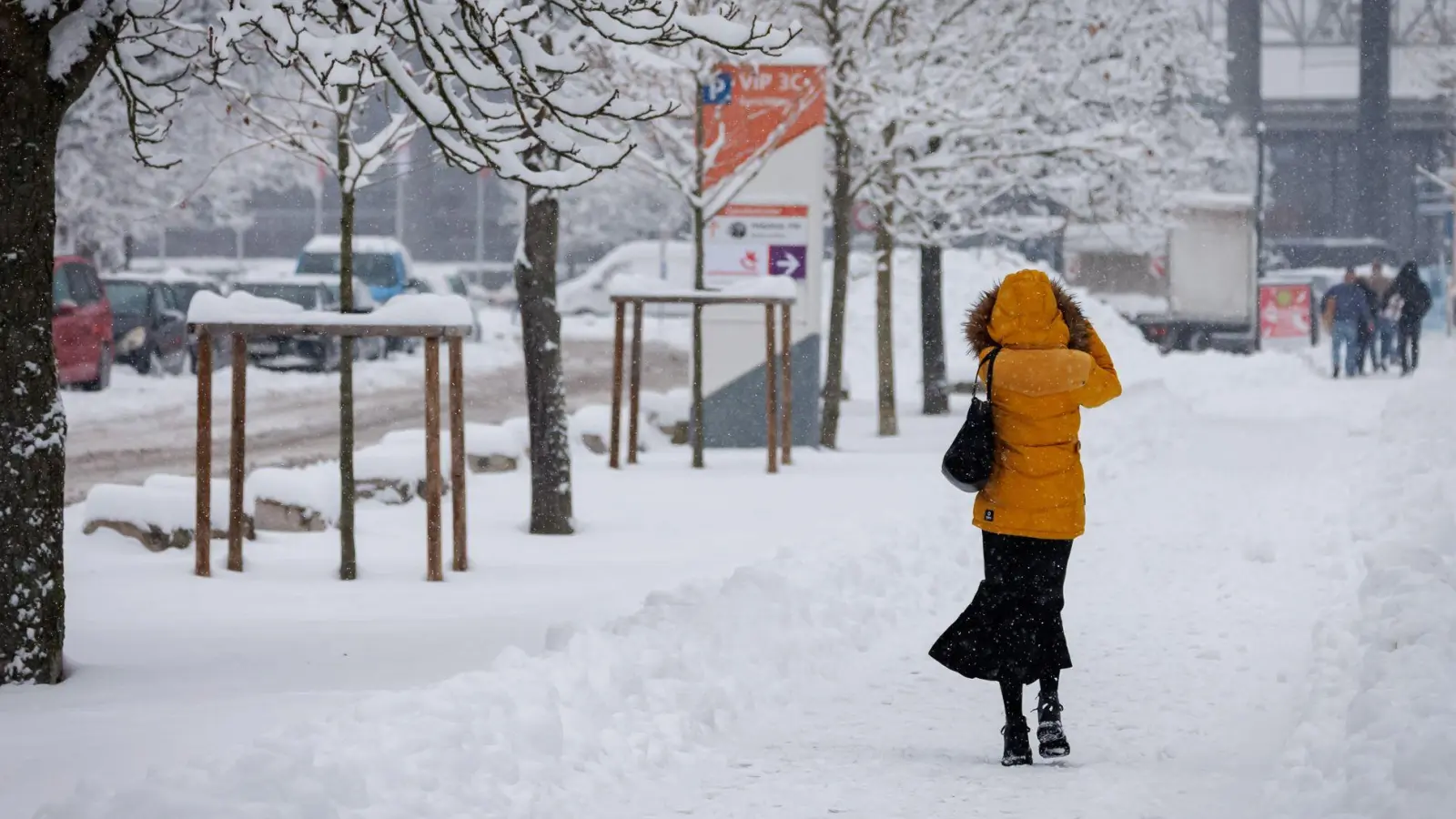 In Nürnberg mussten Pendler Geduld mitbringen. (Foto: Daniel Karmann/dpa)