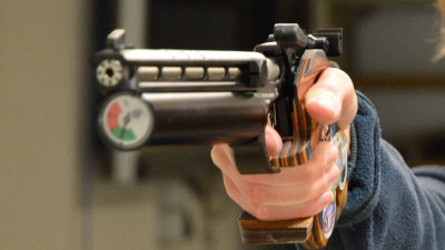 Treffsicher mit der Luftpistole war die Mannschaft des SV Flachslanden. (Foto: Alexander Keck)