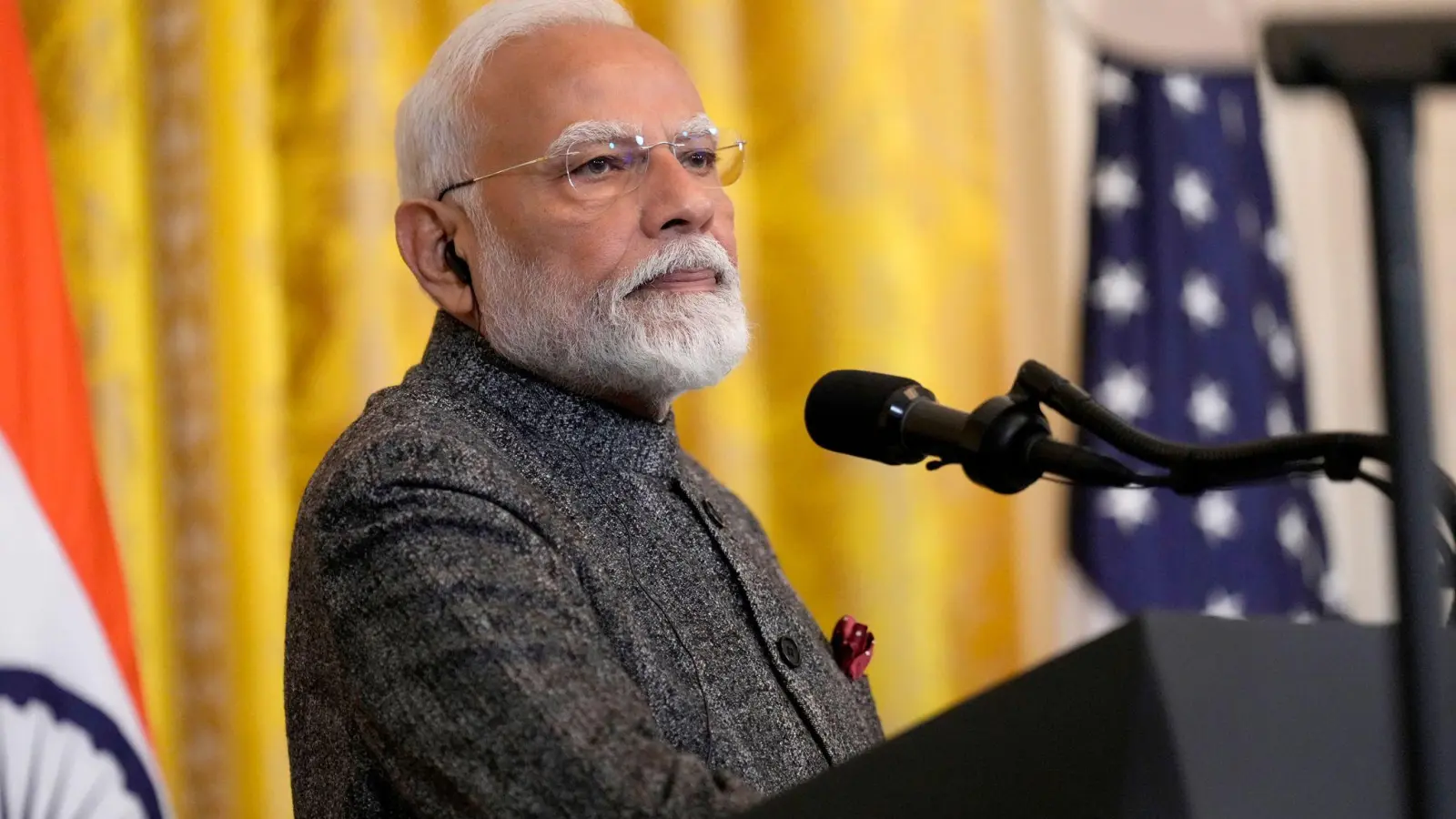 Indiens Premierminister Modi: Das Land könnte vom Zollstreit zwischen den USA und China profitieren (Archivbild) (Foto: Ben Curtis/AP/dpa)
