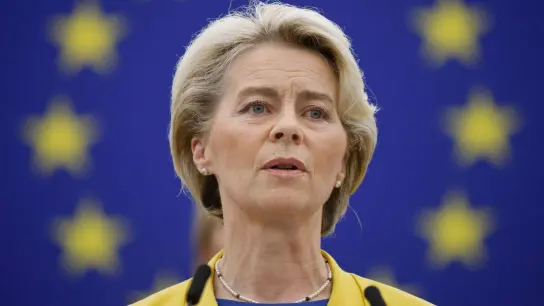 „Wir werden auf die Probe gestellt werden“: EU-Kommissions-Präsidentin Ursula von der Leyen. (Foto: Philipp von Ditfurth/dpa)