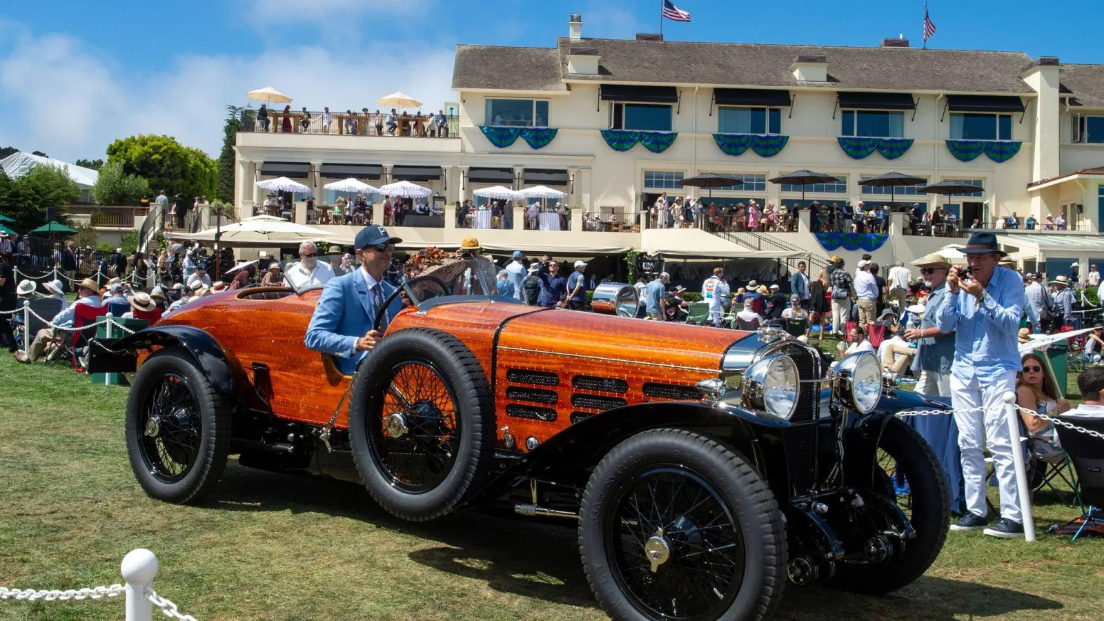 Die Karosserie des Hispano-Suiza aus dem Jahr 1924 wurde von einem französischen Flugzeughersteller aus Holz konstruiert. (Foto: Andrej Sokolow/dpa)