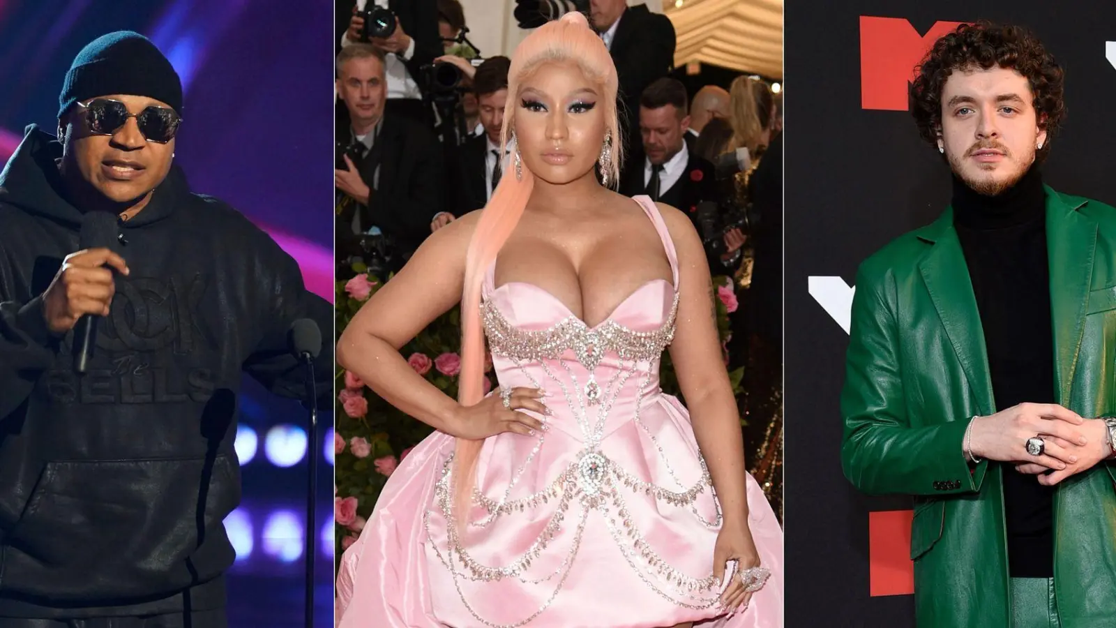 LL Cool J (l-r), Nicki Minaj und Jack Harlow geben dieses Jahr bei den MTV Video Music Awards den Ton an. (Foto: Uncredited/AP/dpa)