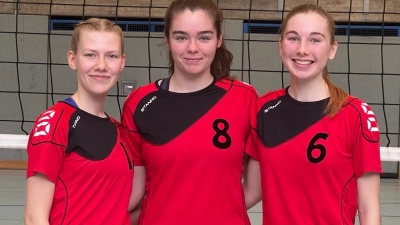Die „jungen Wilden“ des TSV Ansbach, von links: Nina Hoefer, Mila Engel und Amélie Sommer. (Foto: Norbert Dietrich)