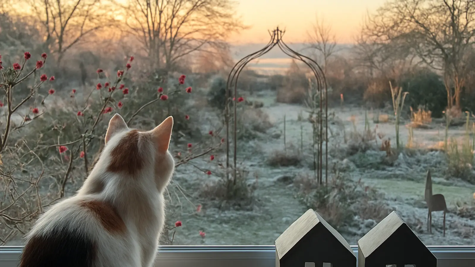 Die Katze bleibt heute lieber im Haus - gesehen in Wörnitz (Foto: Klaus Killian)
