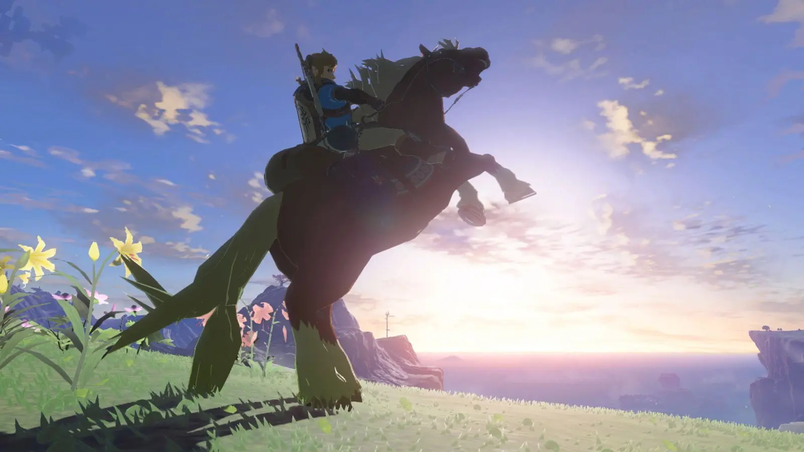 Link ist in „Tears of the Kingdom“ wieder zu Pferde unterwegs. (Foto: Nintendo/dpa-tmn)