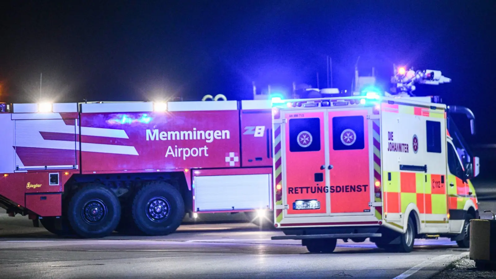 Am Flughafen Memmingen wurde ein Rettungseinsatz ausgelöst.  (Foto: Jason Tschepljakow/dpa)