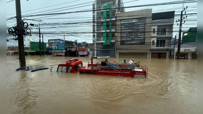 In der Provinz Songkhla in Südthailand ist die Lage katastrophal.  (Foto: Uncredited/AP/dpa)