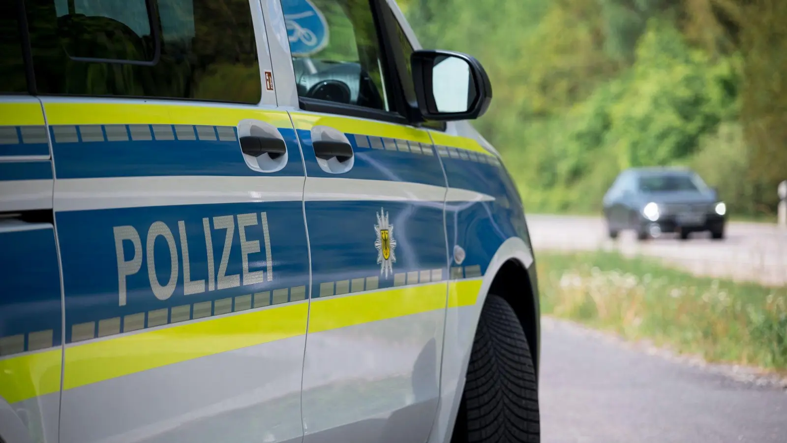 Der Wagen hat das Polizeiauto gegen eine Betonwand geschoben. (Symbolbild) (Foto: Daniel Vogl/dpa)