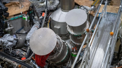 Das Projekt „Wendelstein 7-X“ beim Max-Planck-Institut ist ein Zwischenschritt zur angepeilten Kernfusion. (Foto: Stefan Sauer/dpa)