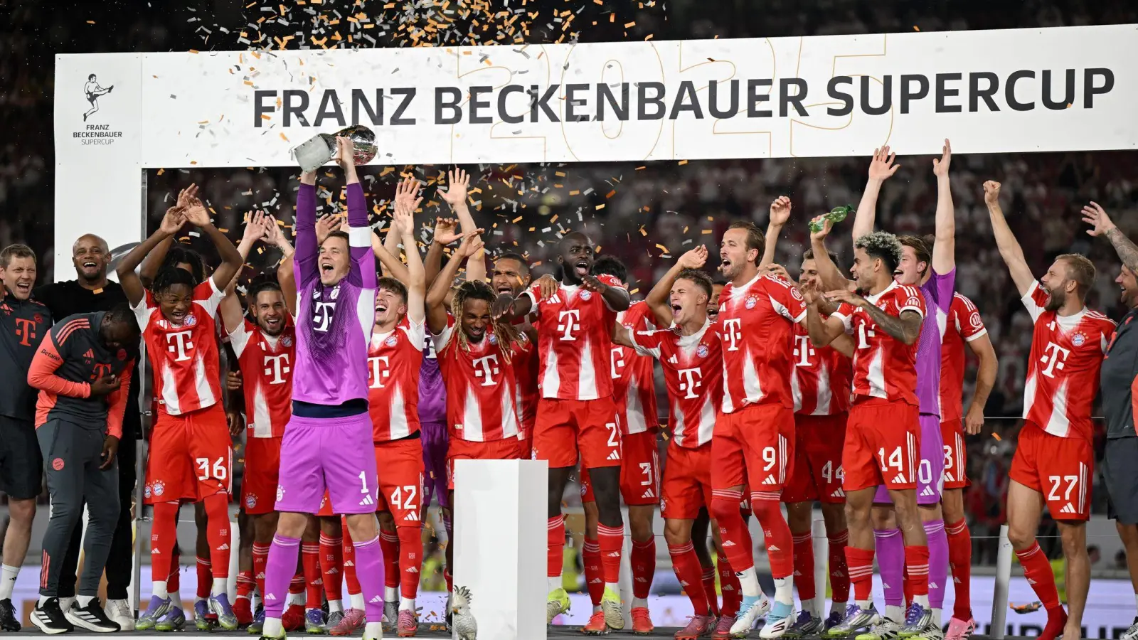 Titelverteidiger Bayern München startet mit dem Rückenwind des Supercup-Gewinns in die 63. Bundesliga-Saison. (Foto: Bernd Weißbrod/dpa)