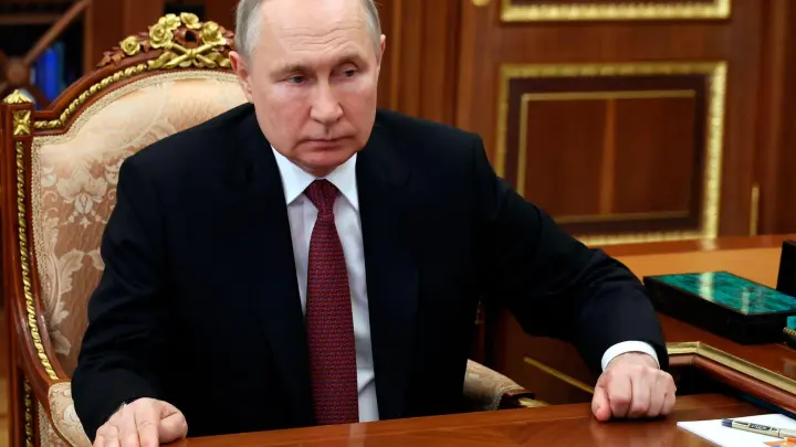 Russlands Präsident Wladimir Putin führt Krieg gegen die Ukraine. (Foto: Mikhail Klimentyev/Pool Sputnik Kremlin/AP/dpa)